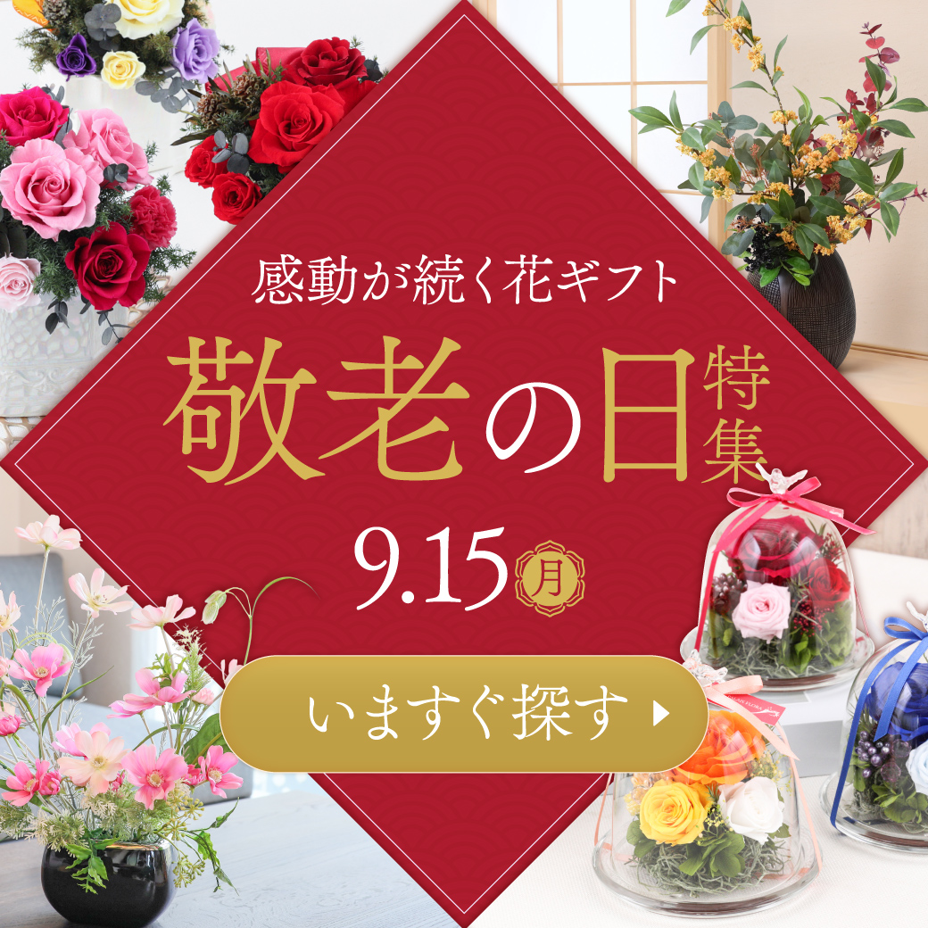 《9/15(月)》感動が続く花ギフト。敬老の日特集