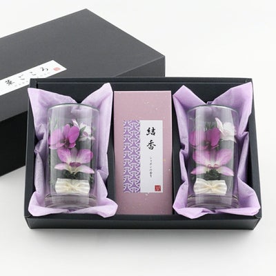 10%OFF】お供えギフトBOX 華ごころ（お線香&ミエル[32A]2個） 仏壇 