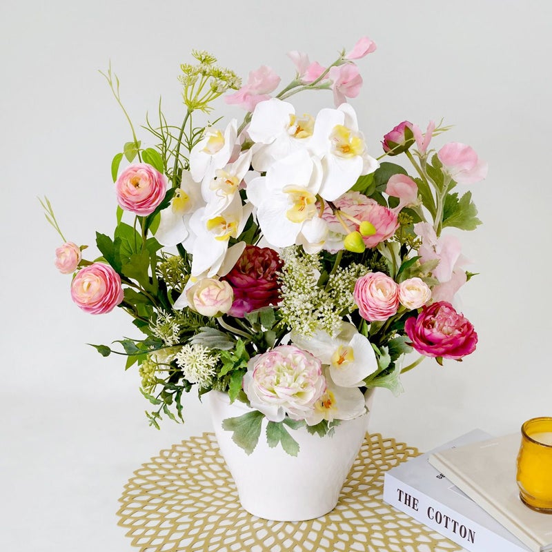 《オンライン限定》 胡蝶蘭 ラナンキュラス アレンジメント [WEB378C]