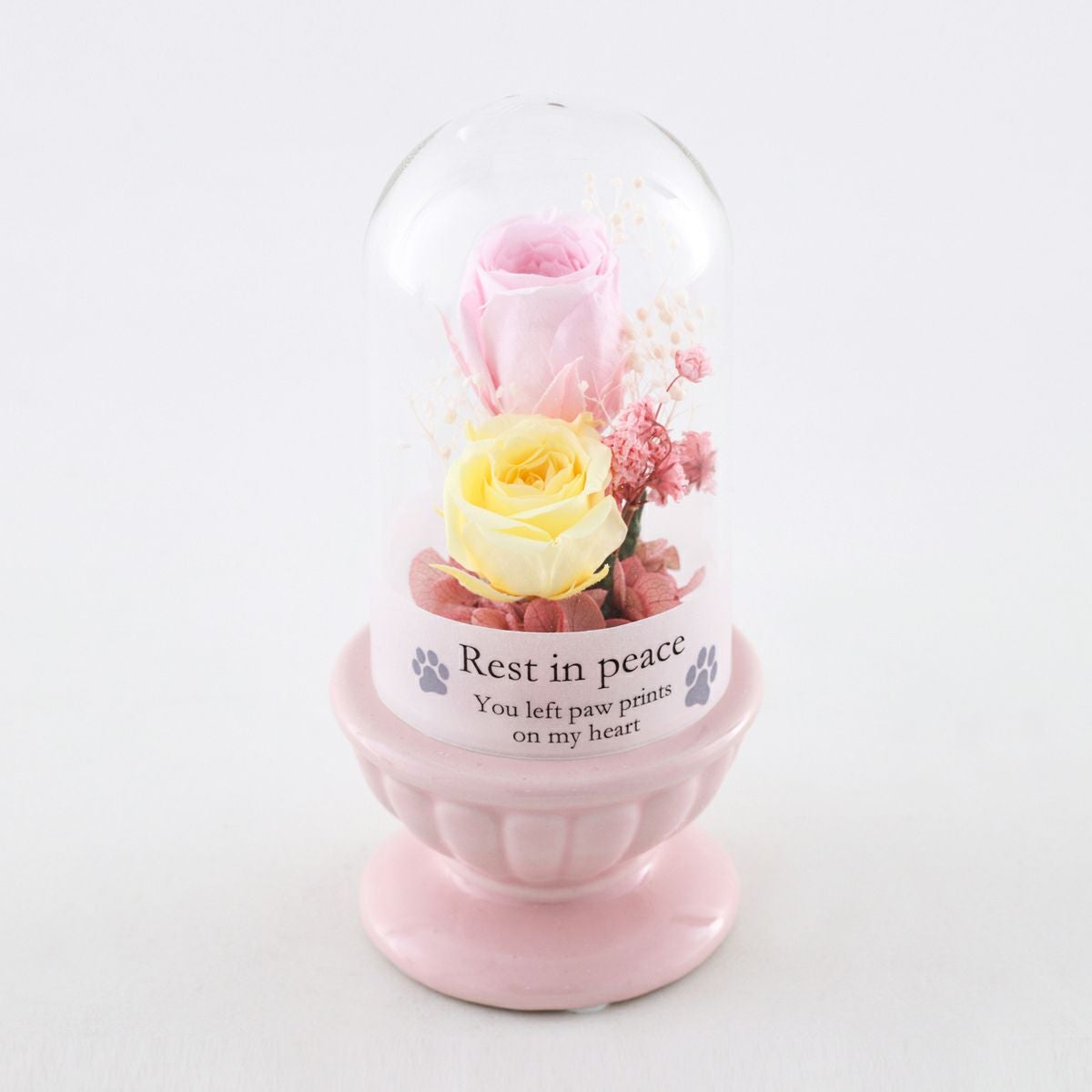 ペット用 お供えギフトBOX 華ごころ（お線香&プリザーブドフラワー2個）