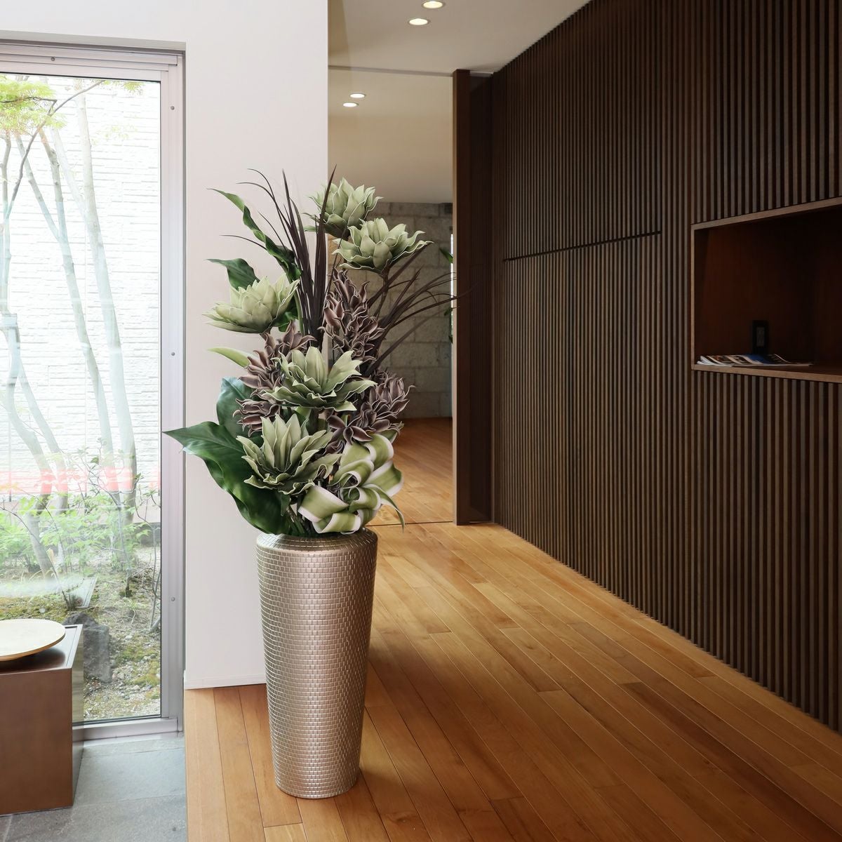 セピアフラワー グリーンフラワー アレンジメント [P-12]