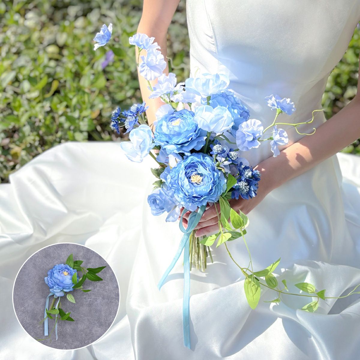 ウエディングブーケ＆ブートニアSET[WEB516]