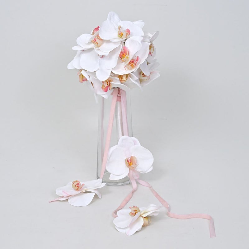 ウエディングブーケ＆ブートニアSET[WEB517]