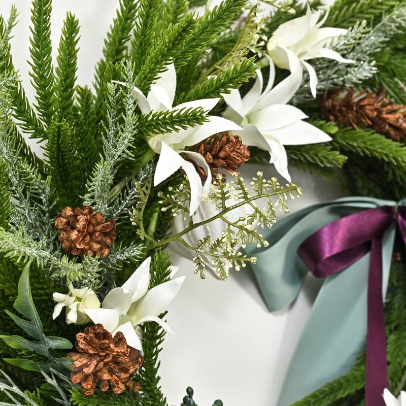 フランネルフラワー クリスマスリース [XM-120]