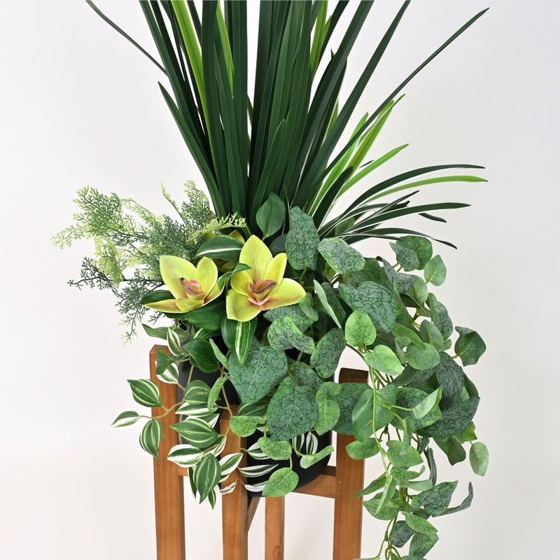 寄せ植え フェイクグリーン アレンジ [109K]