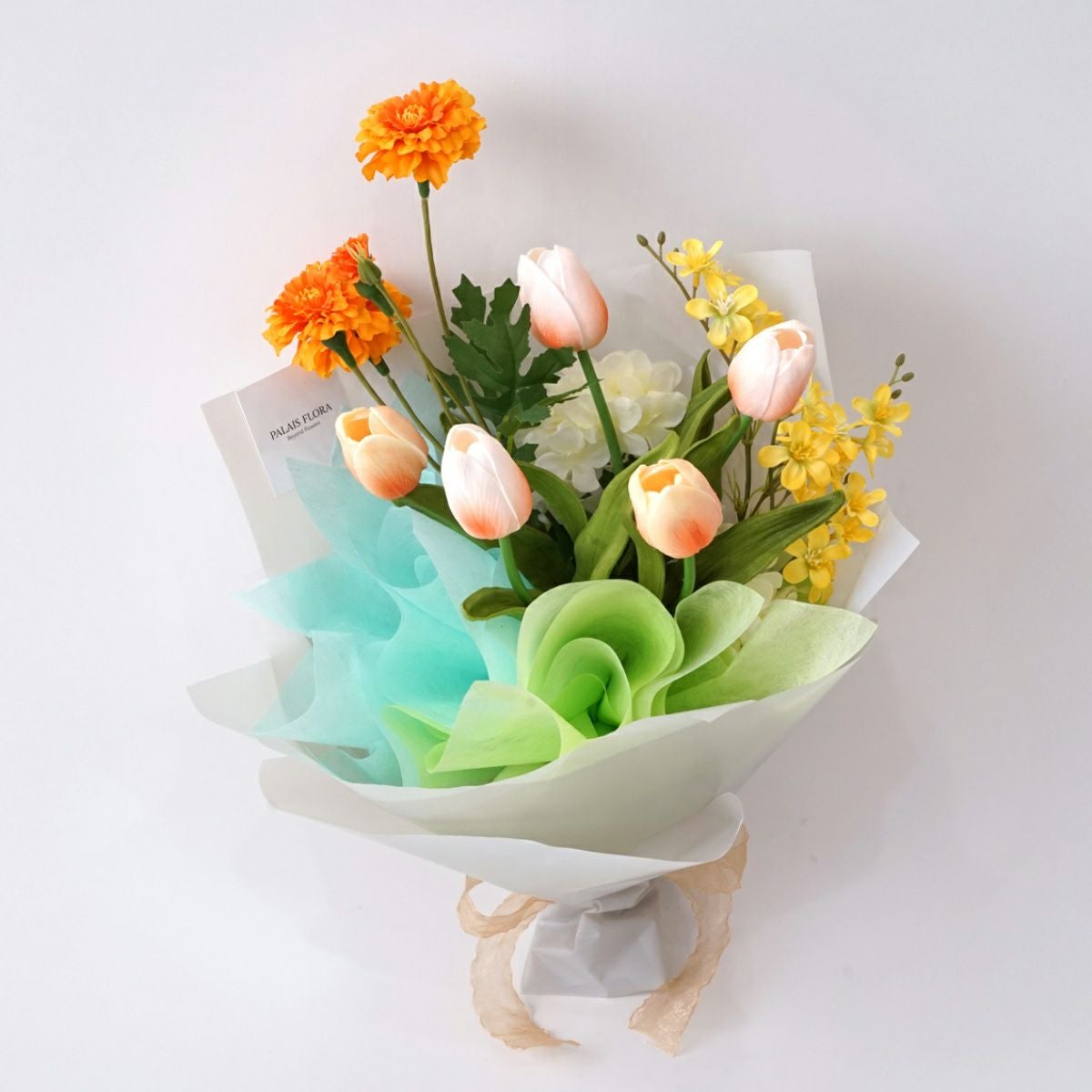 《オンライン限定》 2月のブーケ 笑顔が花ひらくチューリップ [WEB608]