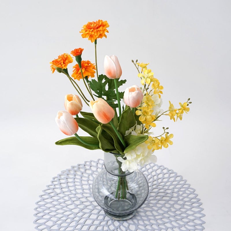 《オンライン限定》 2月のブーケ 笑顔が花ひらくチューリップ [WEB608]