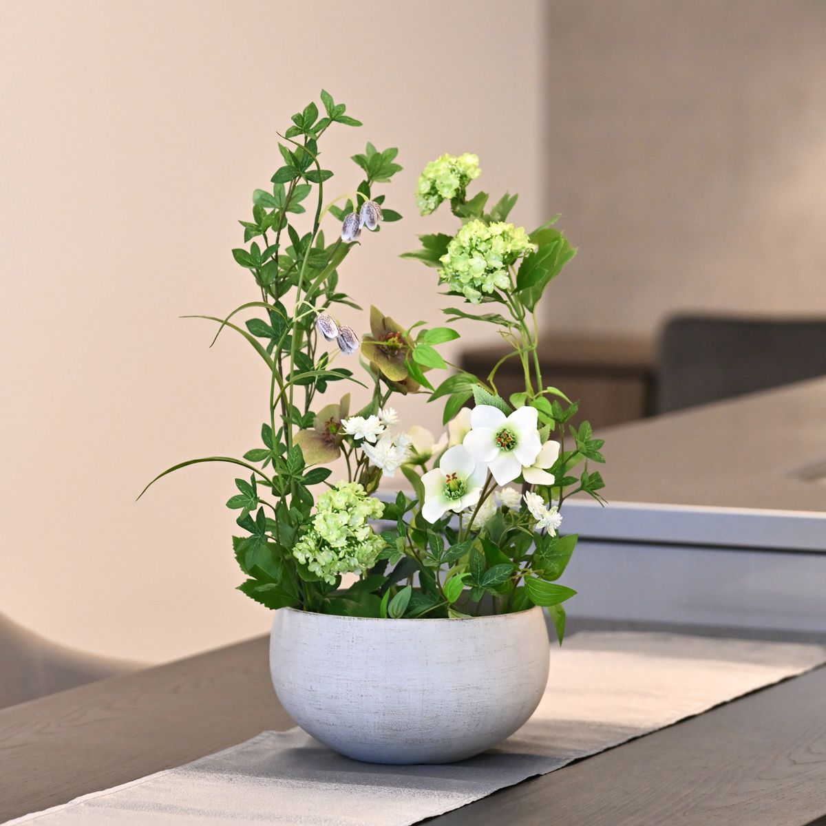 寄せ植え クリスマスローズ フェイクグリーン [147]