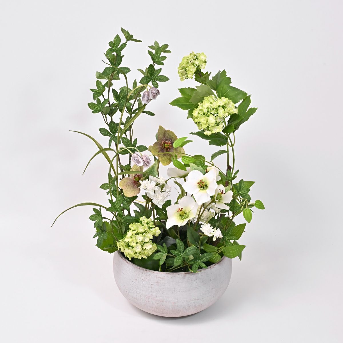 寄せ植え クリスマスローズ フェイクグリーン [147]