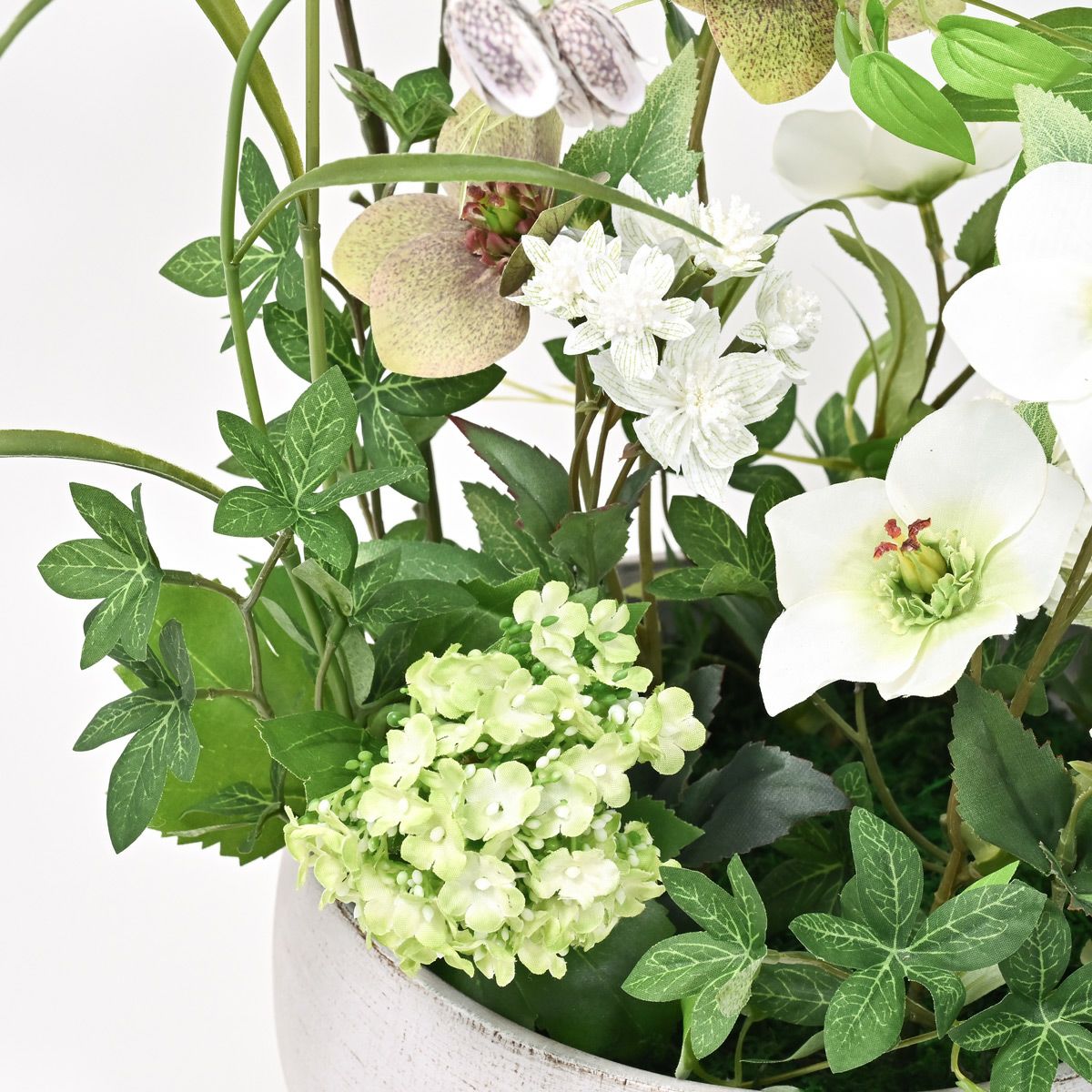 寄せ植え クリスマスローズ フェイクグリーン [147]