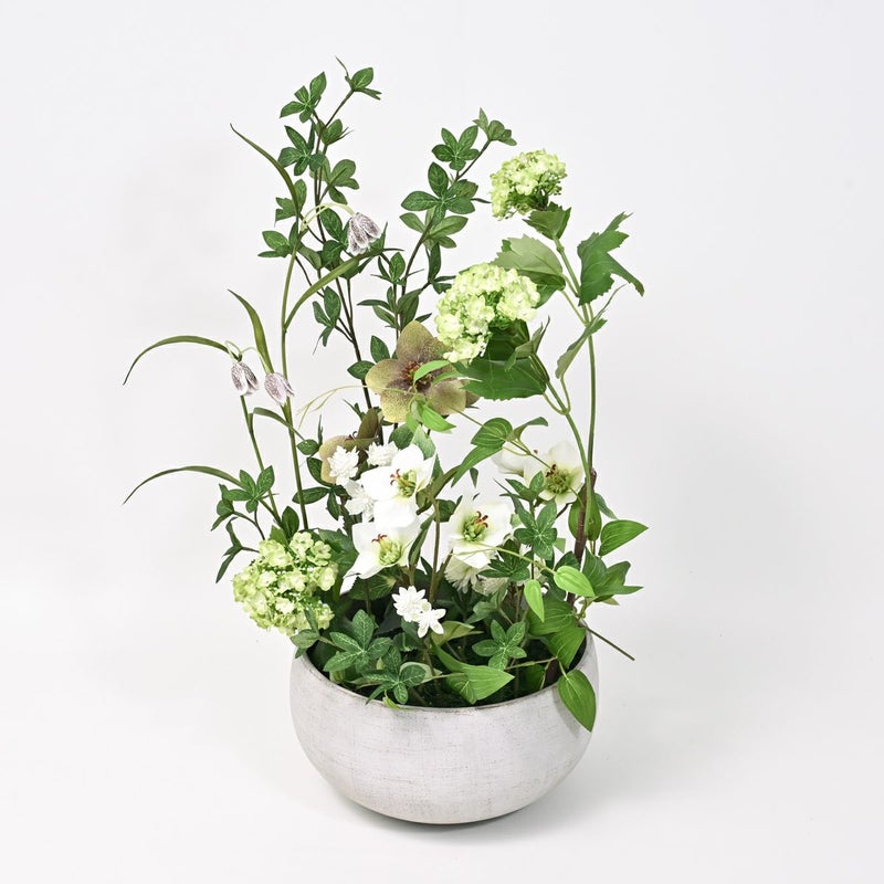 寄せ植え クリスマスローズ フェイクグリーン [147]