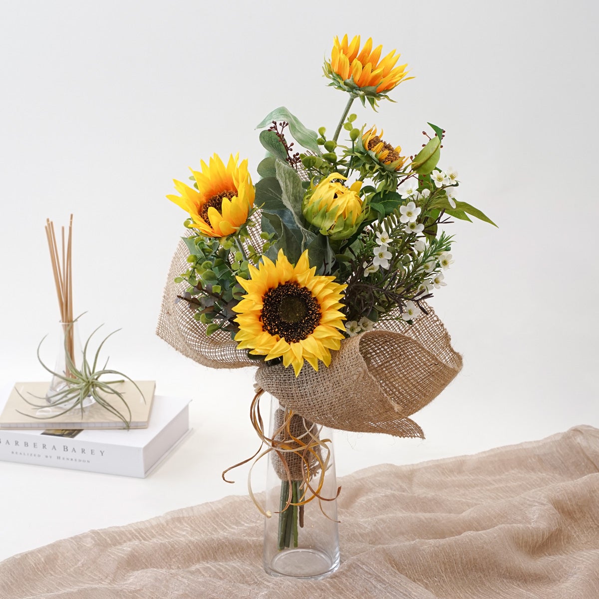 《オンライン限定》 5月のブーケ 夏まで長く飾れる ひまわりの２WAYブーケ [WEB620]